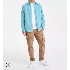 Sun + Stone mineral Blue Casual Button-Down Shirt